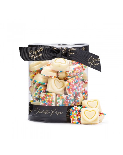 Charlotte Piper Tiny Hearts White Chocolate with Sprinkles 130g