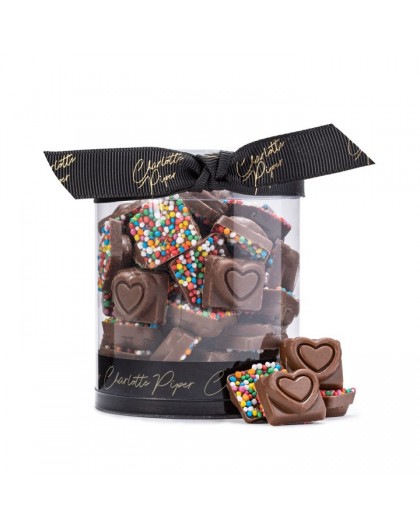 Charlotte Piper Tiny Hearts Milk Chocolate with Sprinkles 130g